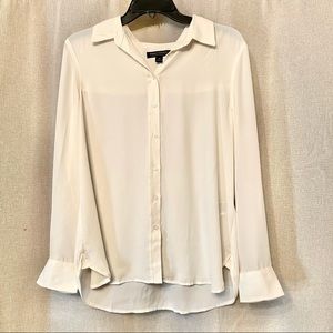 Banana Republic Dillon Classic Fit Cream Blouse